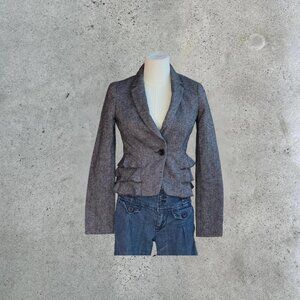 2000s Grey fitted blazer